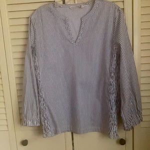 Soft Surroundings Beautiful Black & White Long Sleeve Top Medium